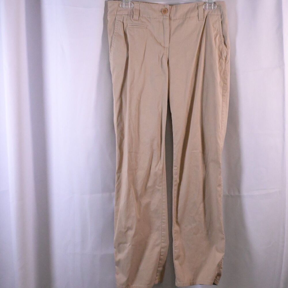 Talbots Women's 4P Beige Boyfriend Chino Pants Petite 30x28.5